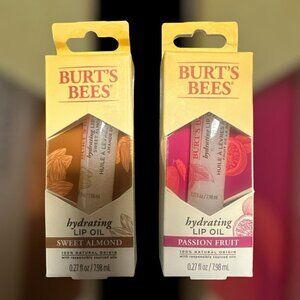 Burt’s Bees Hydrating Lip Oil Bundle Passion Fruit + Sweet Almond NIB